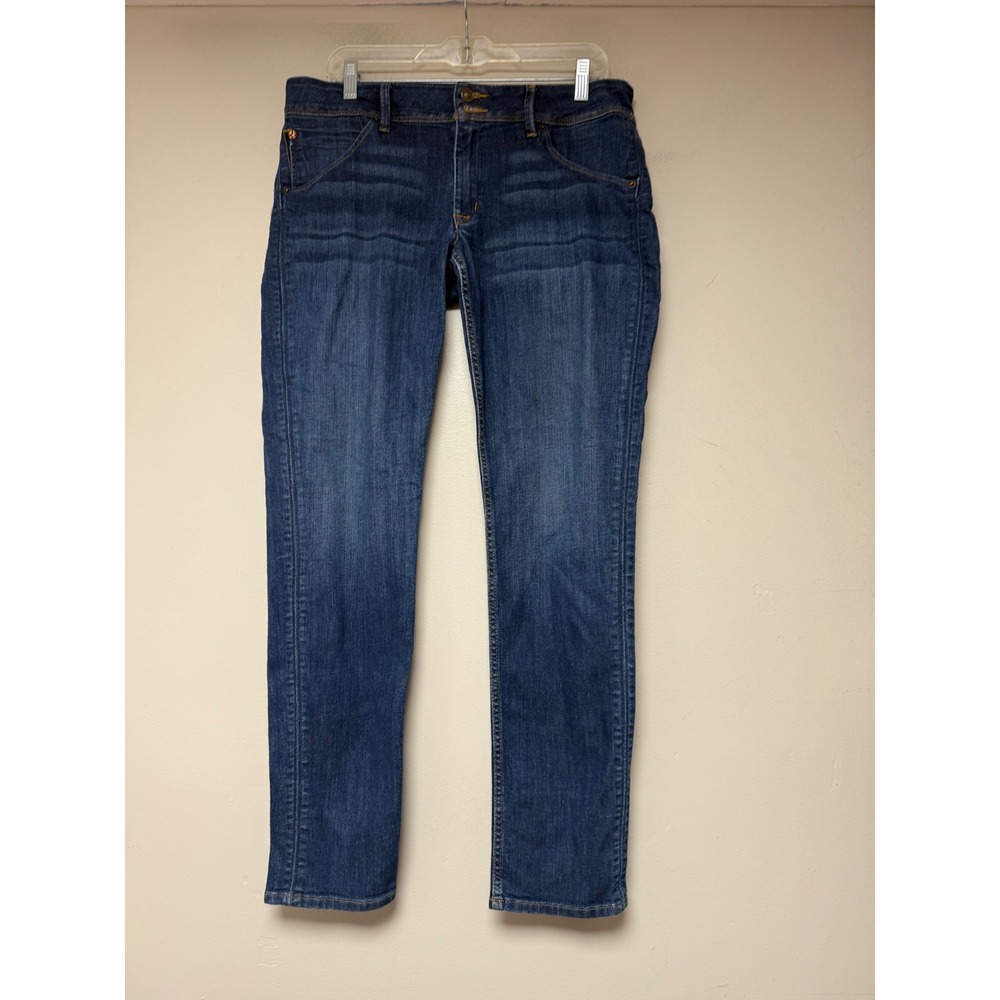 Hudson Nico Super Skinny Jeans Women 32 Blue Excellent Mid Rise Flap Pocket
